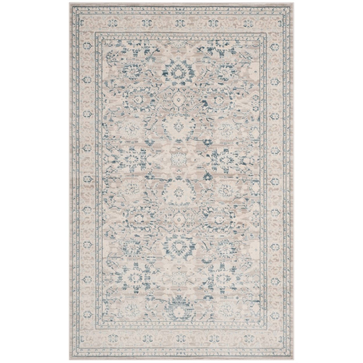 SAFAVIEH Archive Collection ARC670A Grey / Blue Rug - 4' X 6'