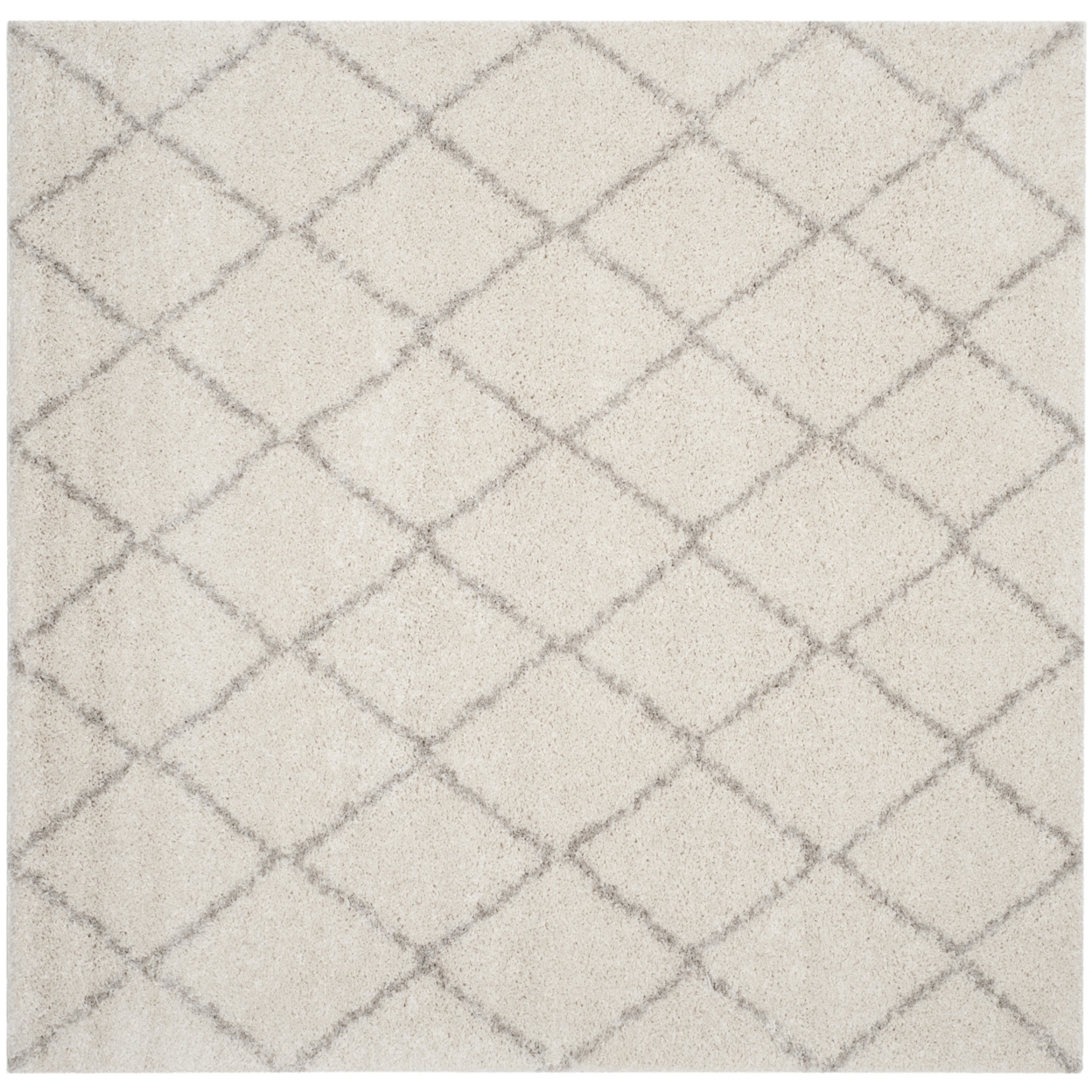 SAFAVIEH Arizona Shag Collection ASG742A Ivory/Beige Rug - 6' 7 Square