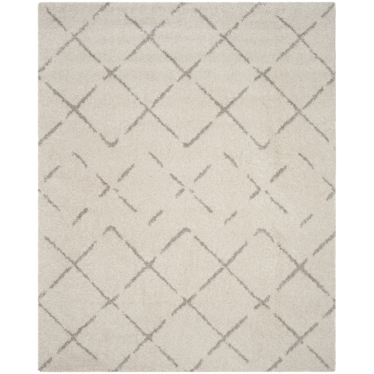 SAFAVIEH Arizona Shag Collection ASG743A Ivory/Beige Rug - 6' 7 Square