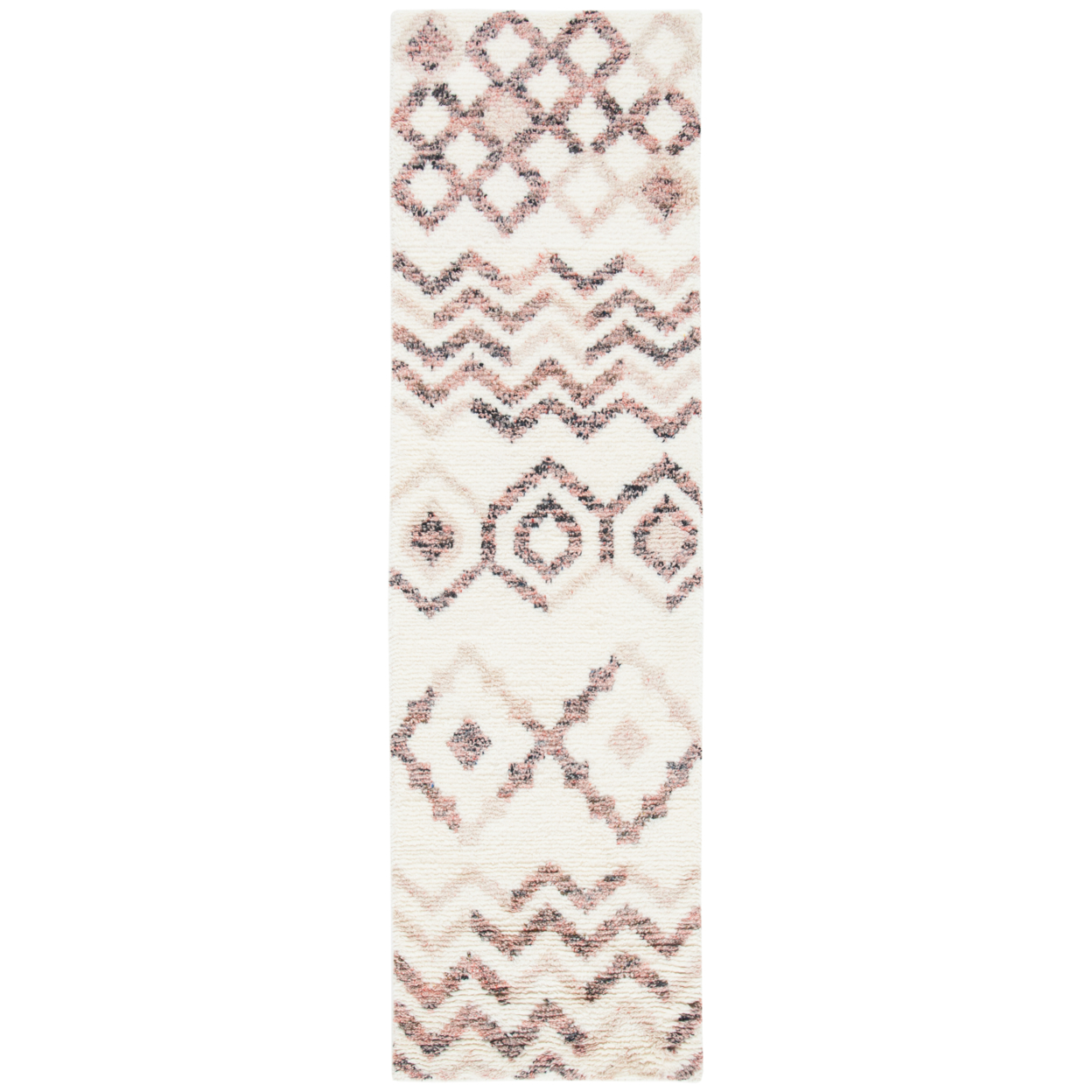 SAFAVIEH Casablanca CSB528A Hand-knotted Ivory /Pink Rug - 2' 3 X 8'