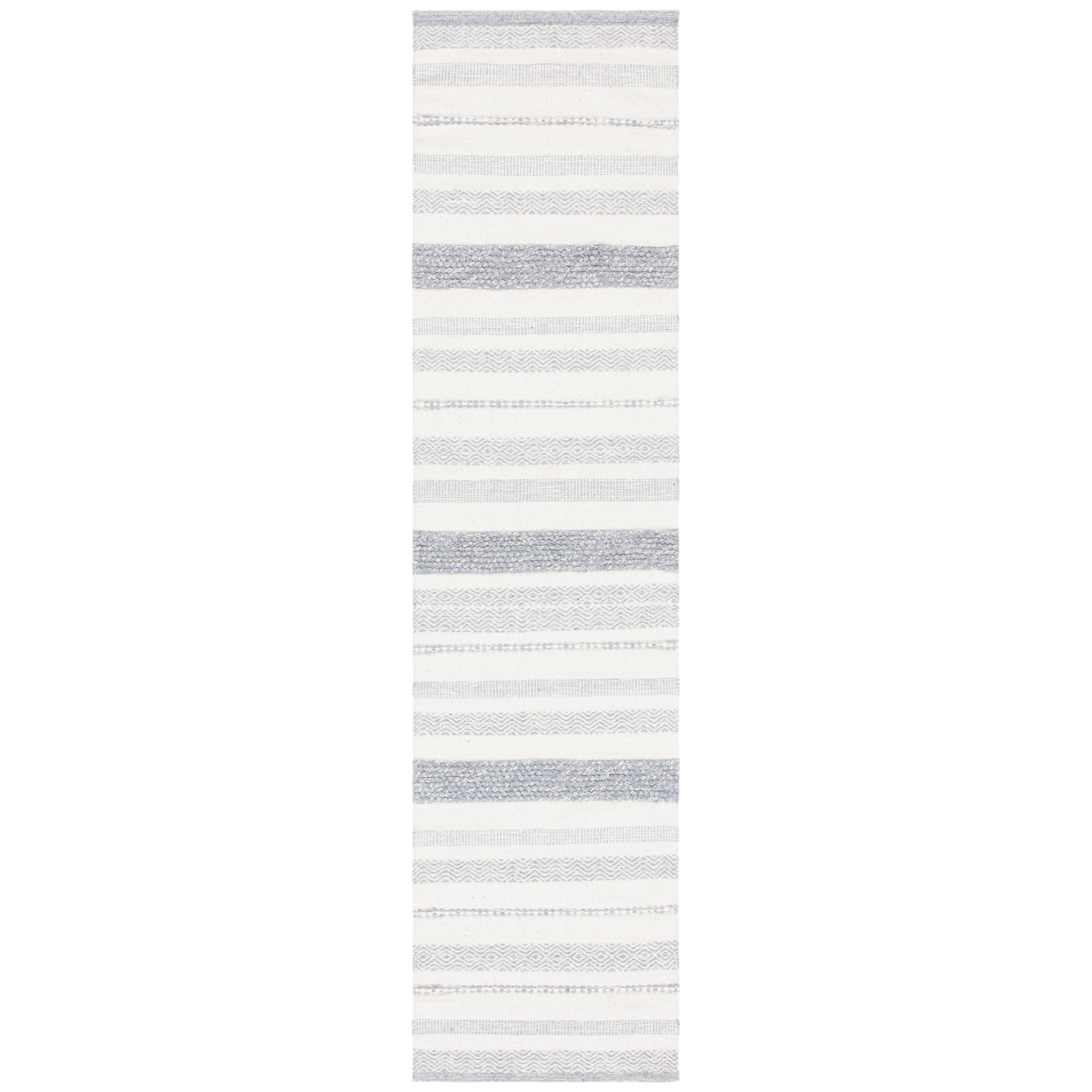 SAFAVIEH Striped Kilim STK501A Handwoven Ivory /Grey Rug - 2-3 X 9