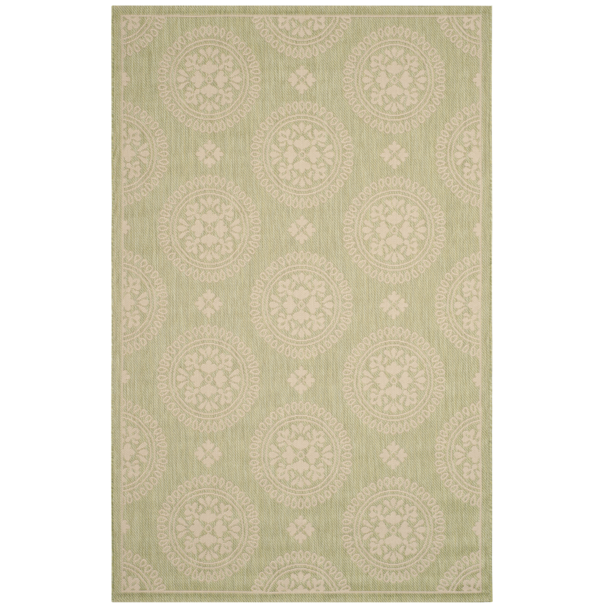 SAFAVIEH Outdoor CY6716-218 Courtyard Collection Sweet Pea Rug - 2' 7 X 5'