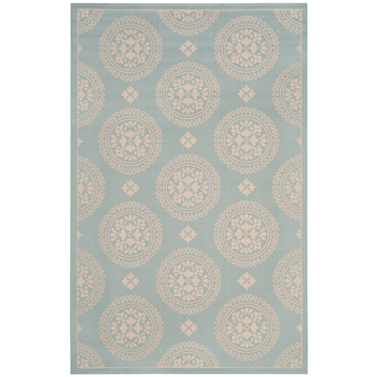 SAFAVIEH Outdoor CY6716-213 Courtyard Collection Spa Rug - 6' 7 Square