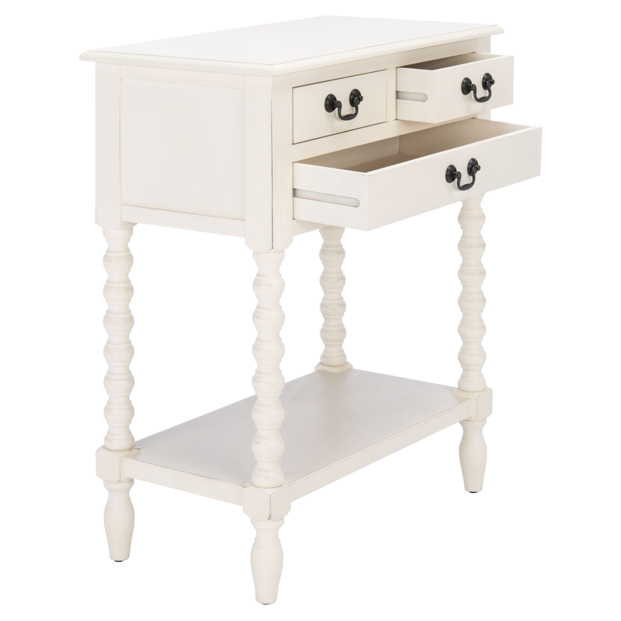 SAFAVIEH Athena 3-Drawer Console Table Distressed White