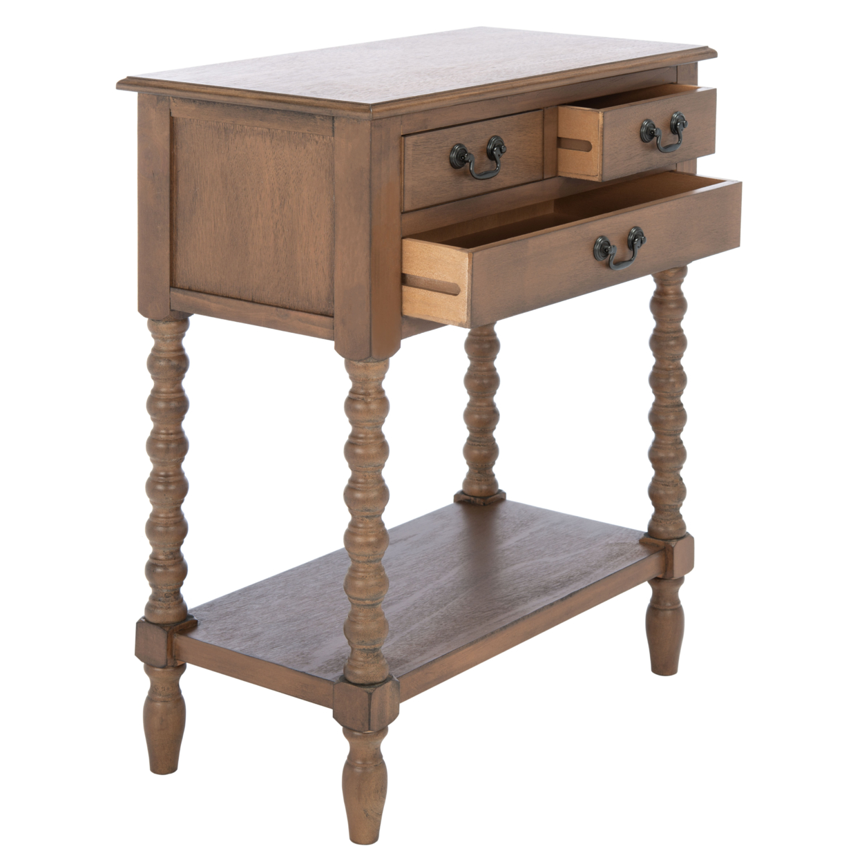 SAFAVIEH Athena 3-Drawer Console Table Brown