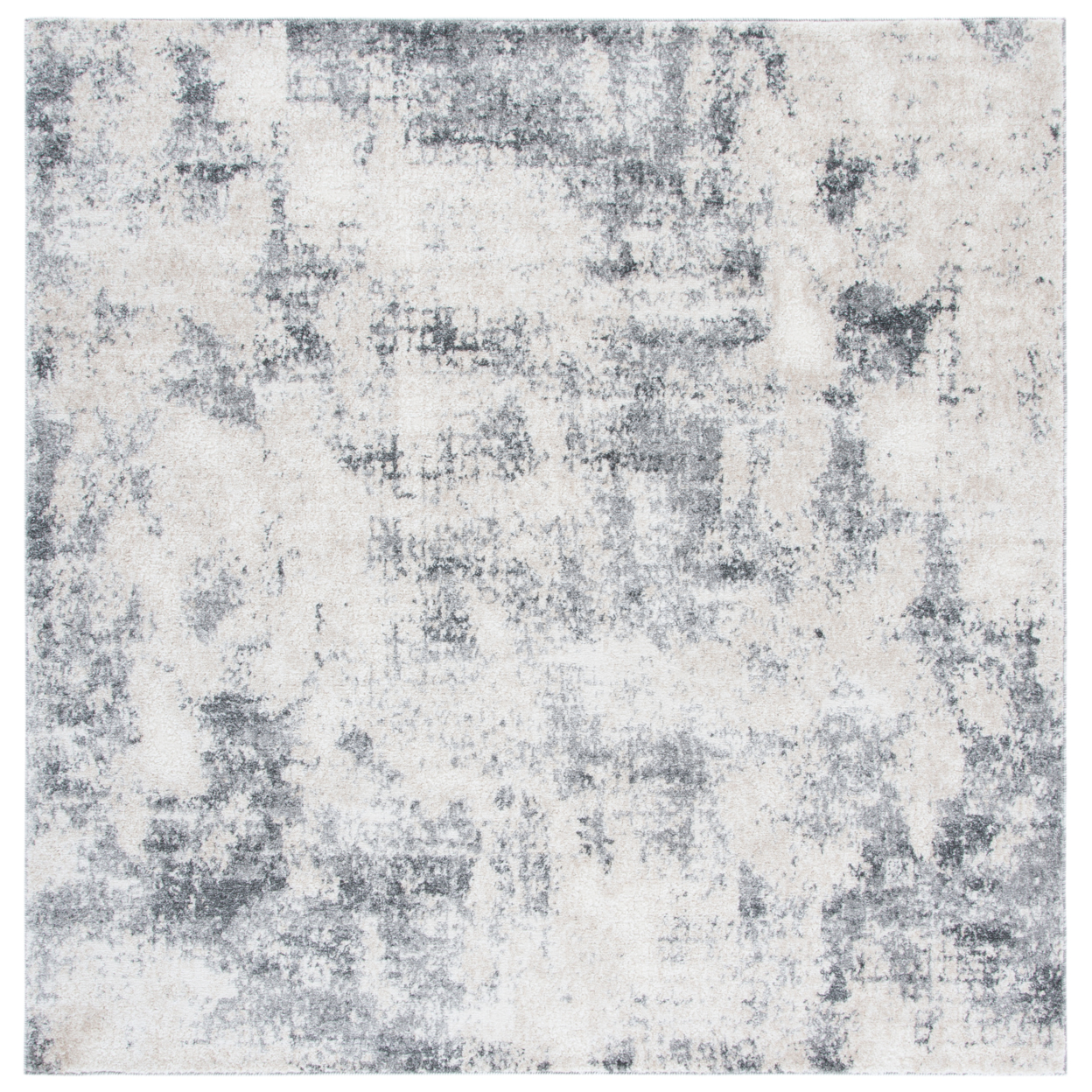 SAFAVIEH Aston Collection ASN704A Ivory / Grey Rug - 6' 7 Square