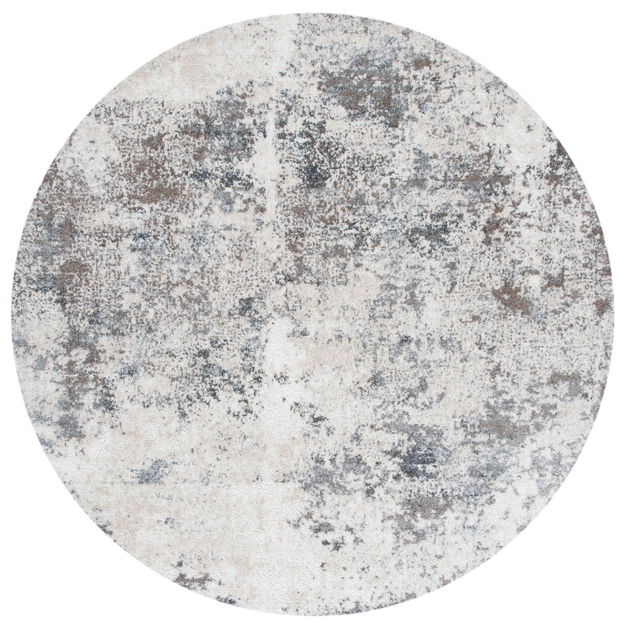 SAFAVIEH Aston Collection ASN710A Ivory / Grey Rug - 6' 7 Square