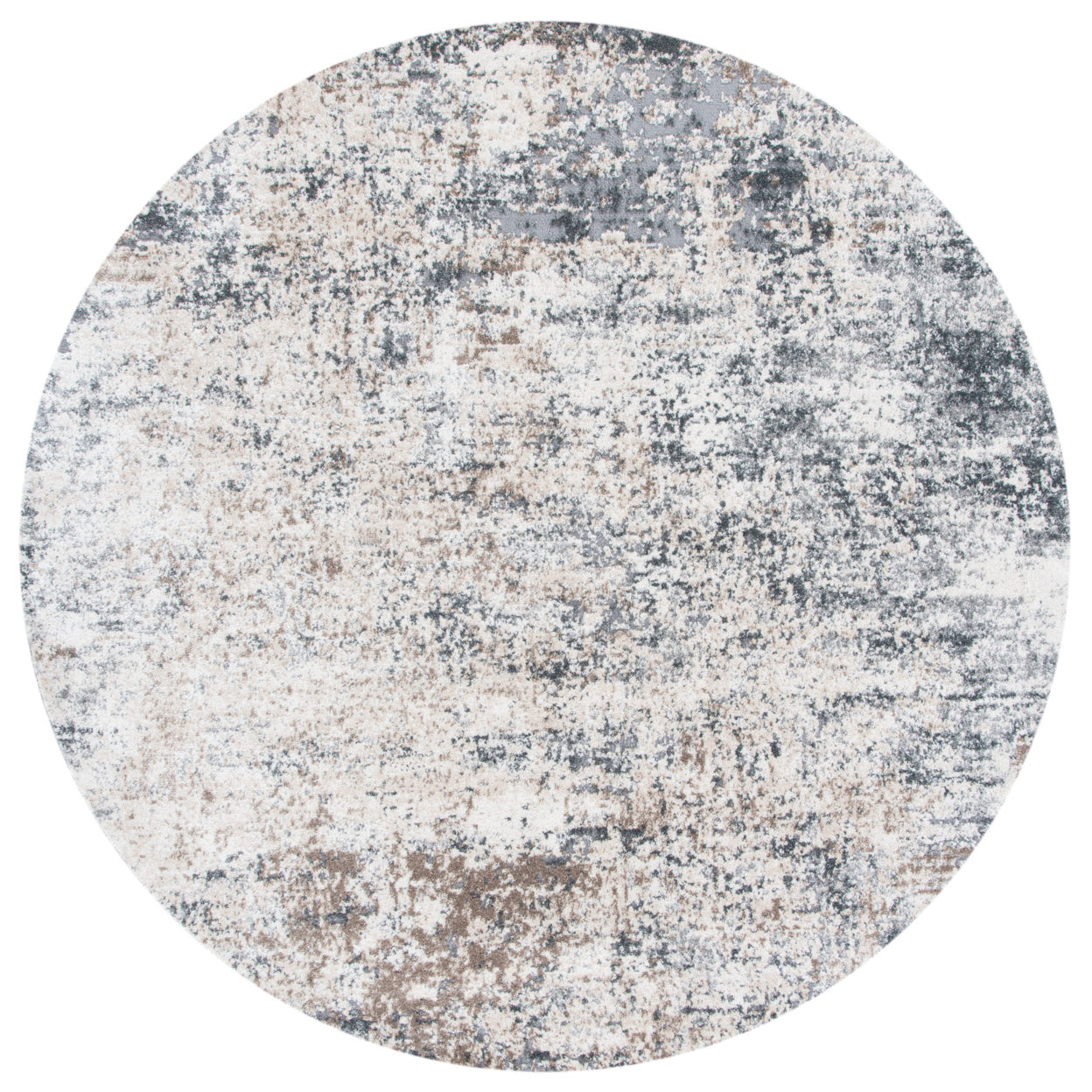 SAFAVIEH Aston Collection ASN705A Ivory / Grey Rug - 3' Square
