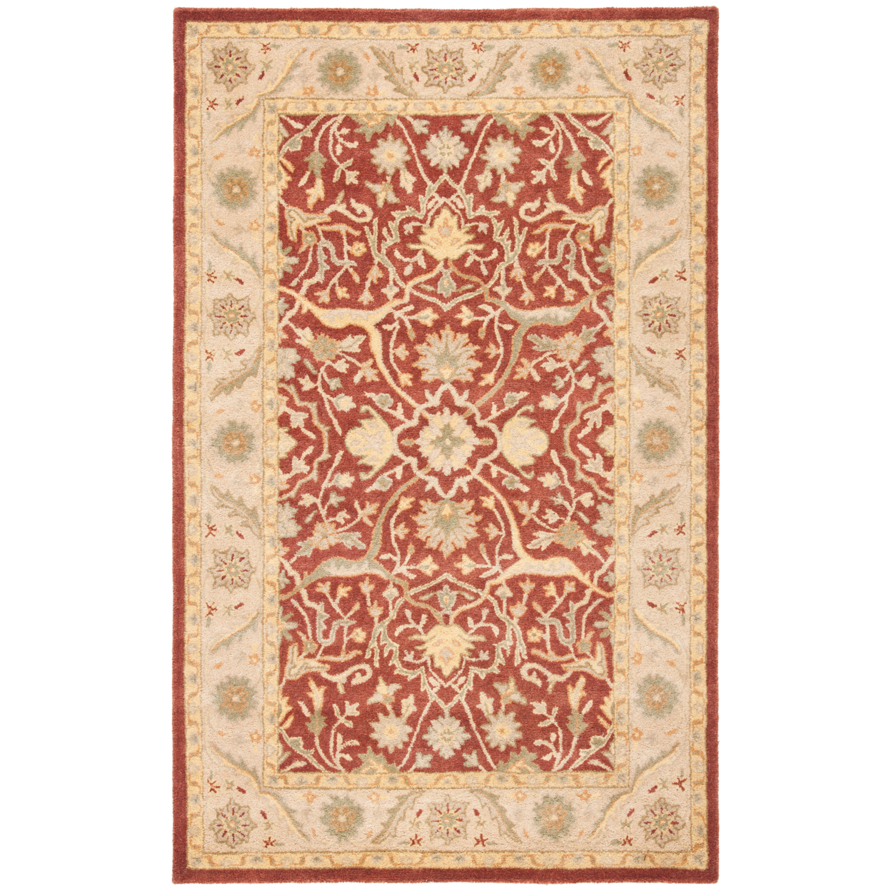 SAFAVIEH Antiquity Collection AT14C Handmade Rust Rug - 7' 6 X 9' 6 Oval