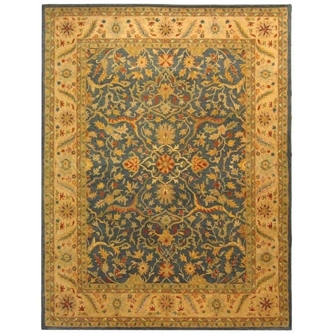 SAFAVIEH Antiquity Collection AT14E Handmade Blue Rug - 8' 3 X 11'