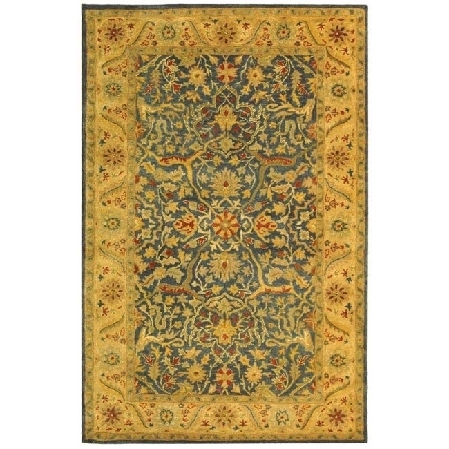 SAFAVIEH Antiquity Collection AT14E Handmade Blue Rug - 5' X 8'