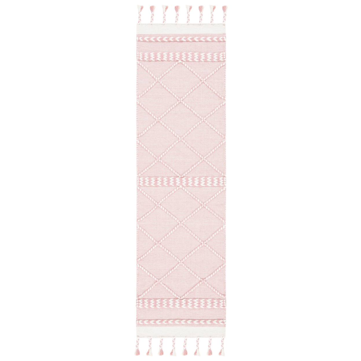 SAFAVIEH Casablanca CSB575U Handmade Pink / Ivory Rug - 8' X 10'
