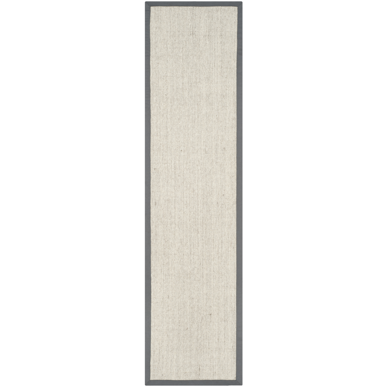 SAFAVIEH Natural Fiber Collection NF441B Marble/Grey Rug - 2' 6 X 22'
