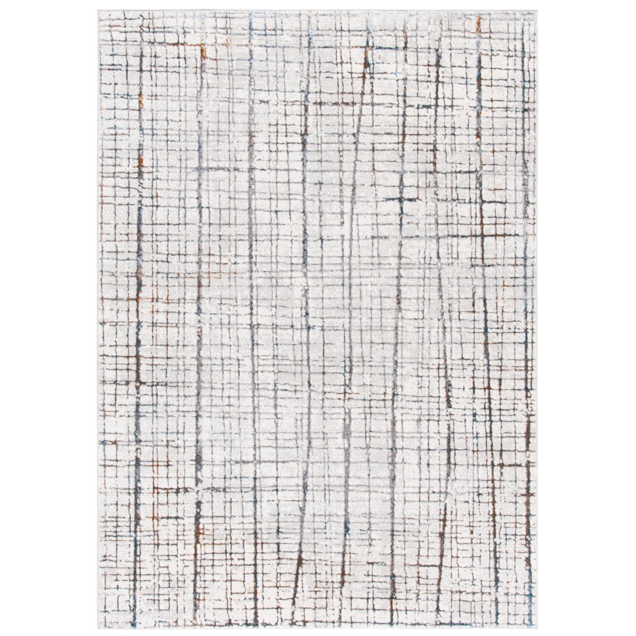 SAFAVIEH Sonoma Collection SON399A Ivory / Grey Rug - 6' 7 Square