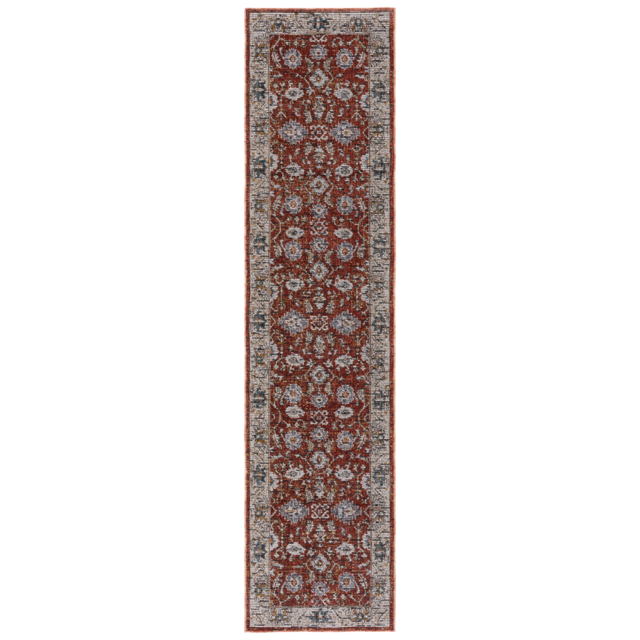 SAFAVIEH Sierra Collection SRA404A Ivory / Rust Rug - 6' X 6' Square