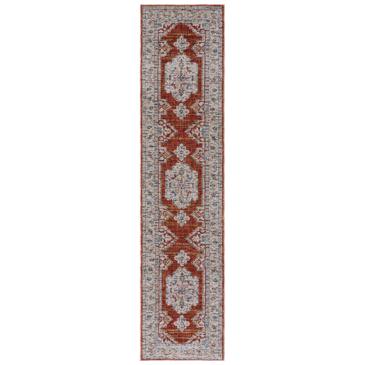 SAFAVIEH Sierra Collection SRA412A Ivory / Rust Rug - 6' X 6' Square