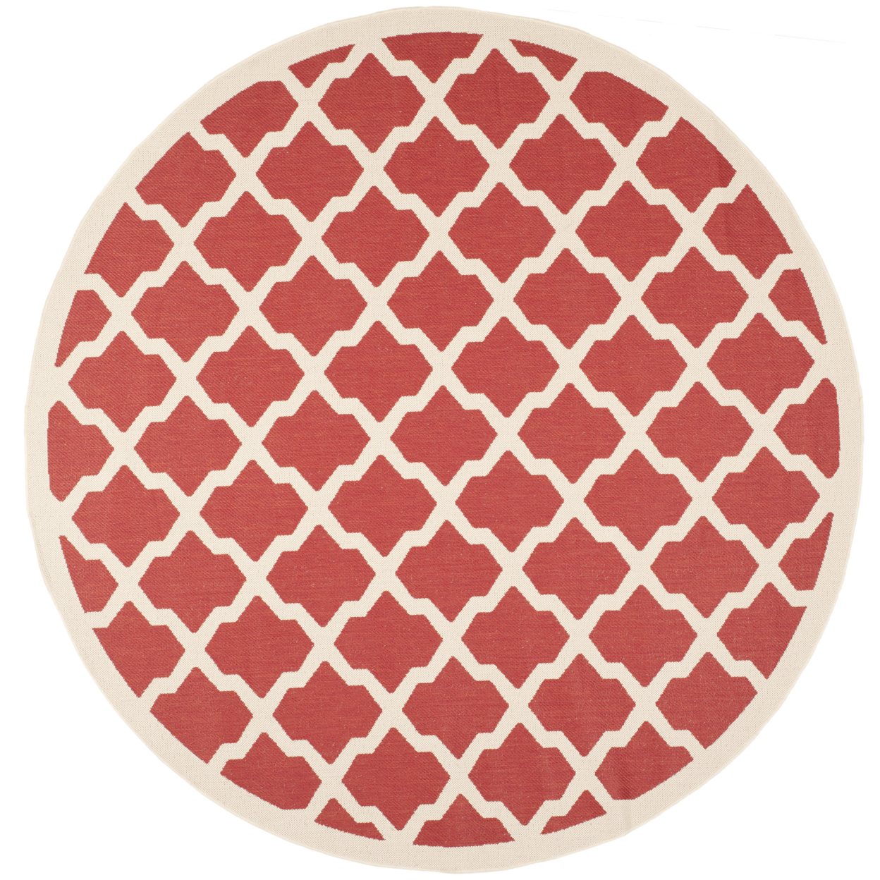 SAFAVIEH Outdoor CY6903-248 Courtyard Collection Red / Bone Rug - 6' 7 X 9' 6