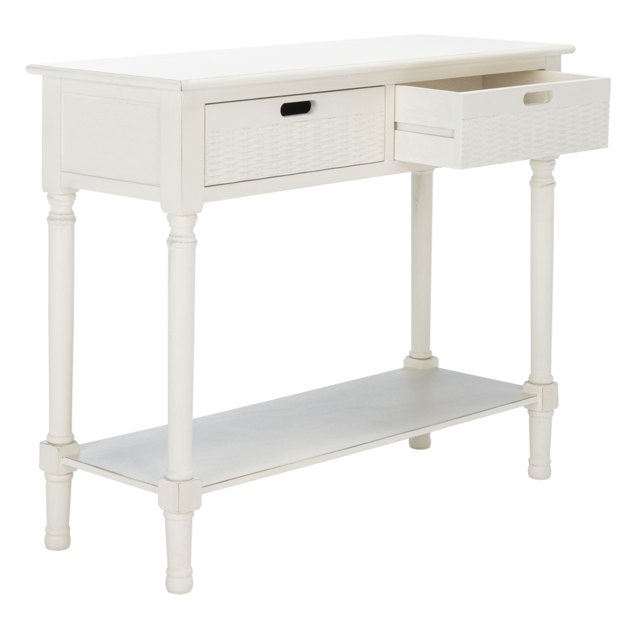 SAFAVIEH Landers 2-Drawer Console Table Distressed White