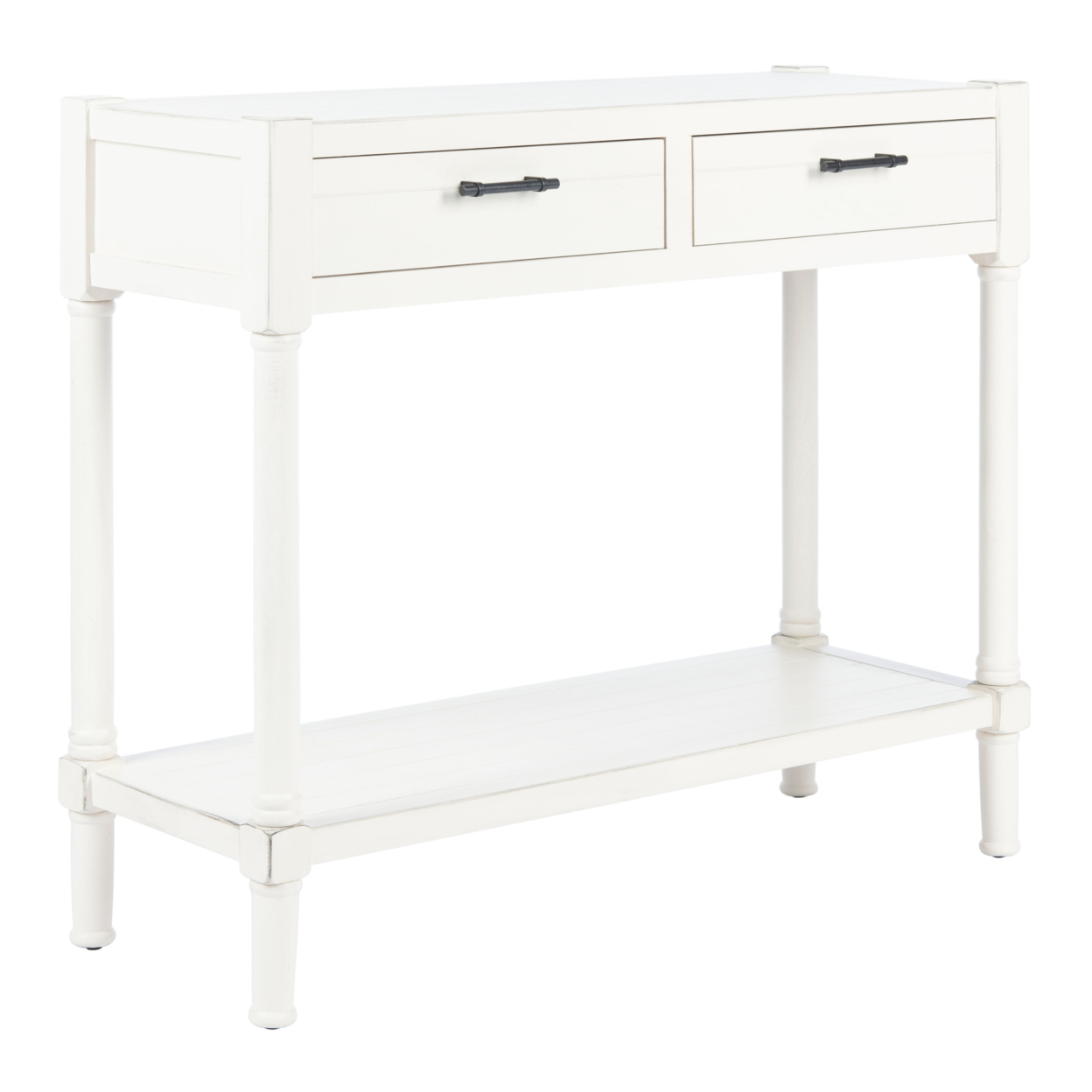 SAFAVIEH Filbert 2-Drawer Console Table Distressed White