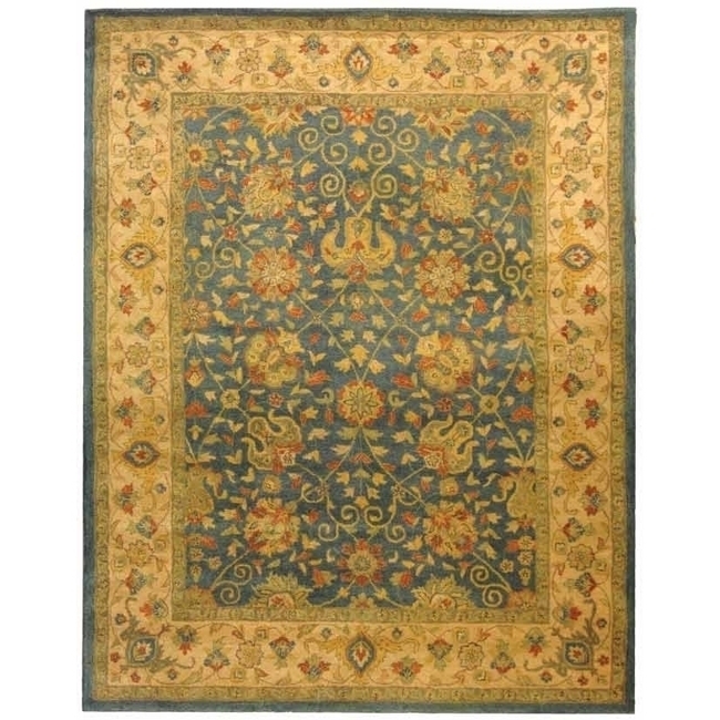 SAFAVIEH Antiquity Collection AT21E Handmade Blue Rug - 2' 3 X 4'