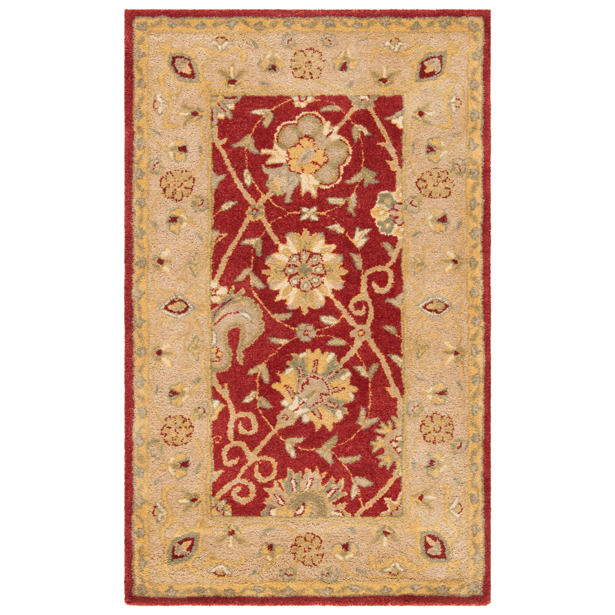 SAFAVIEH Antiquity Collection AT21A Handmade Rust Rug - 3' X 5'