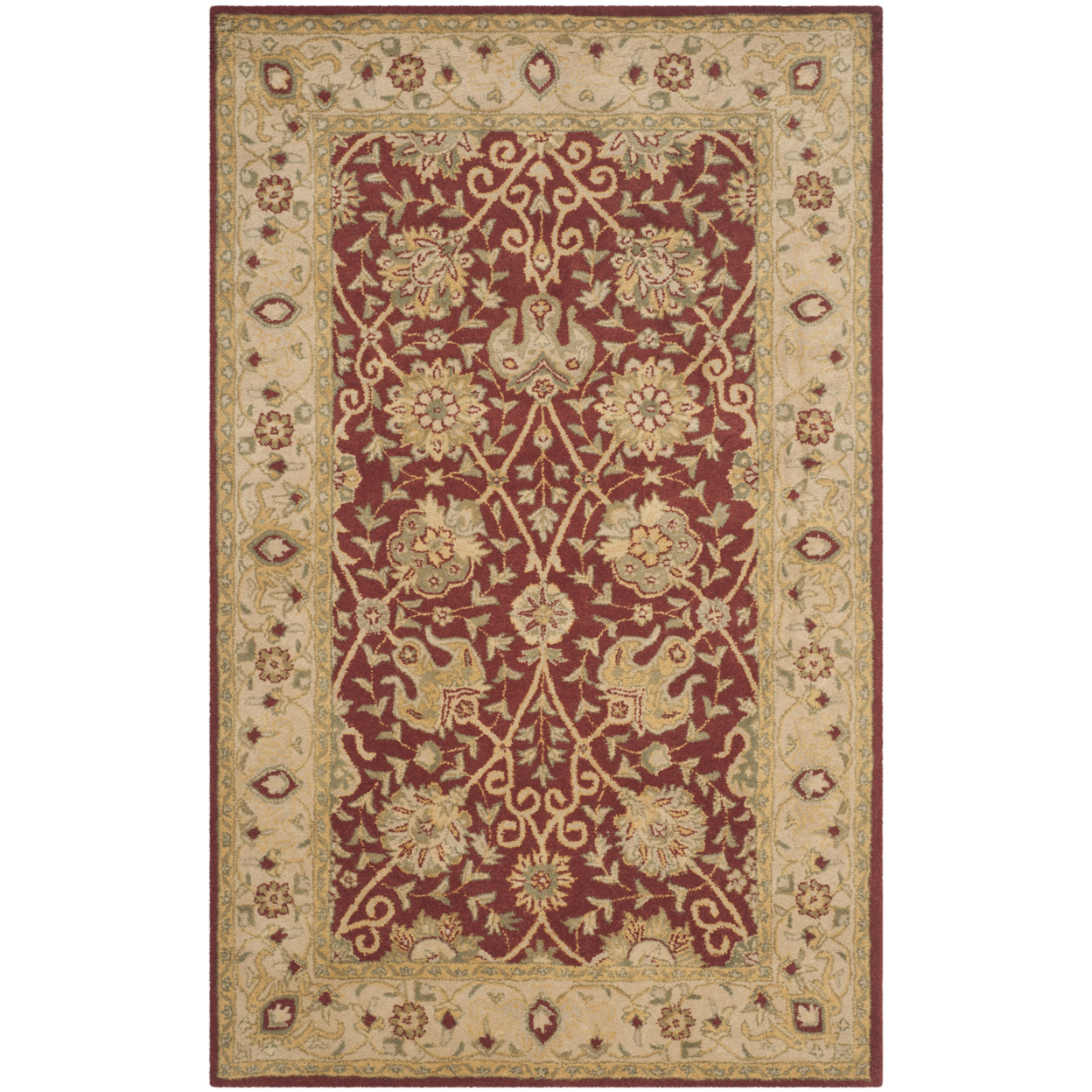 SAFAVIEH Antiquity Collection AT21A Handmade Rust Rug - 4' X 6'