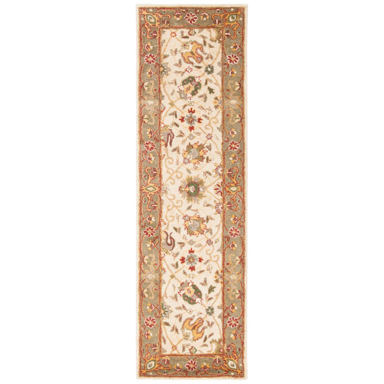 SAFAVIEH Antiquity Collection AT21F Handmade Ivory Rug - 2' 3 X 12'