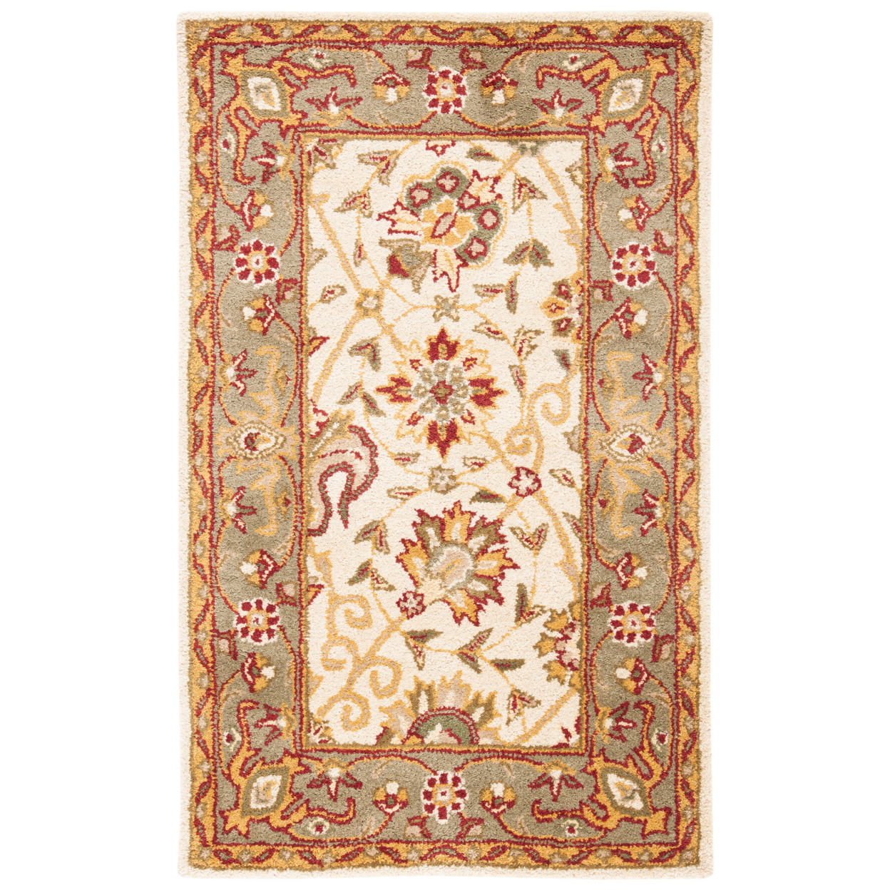 SAFAVIEH Antiquity Collection AT21F Handmade Ivory Rug - 3' X 5'