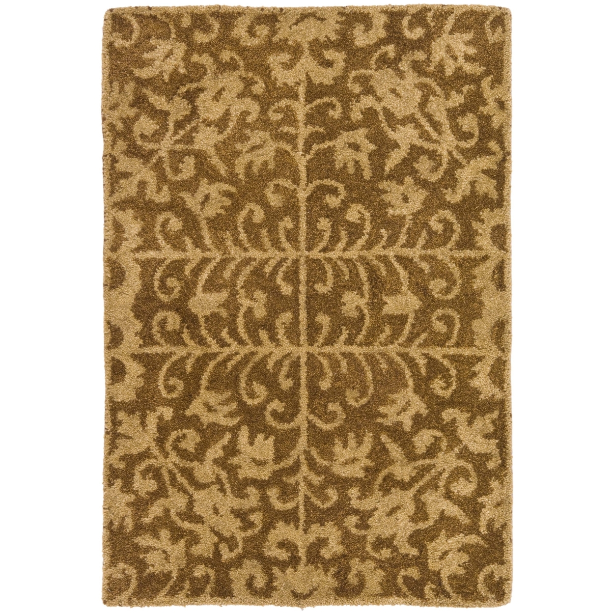 SAFAVIEH Antiquity AT411A Handmade Gold / Beige Rug - 7' 6 X 9' 6 Oval