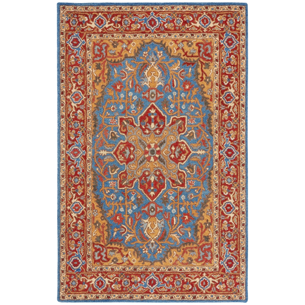 SAFAVIEH Antiquity Collection AT521Q Red / Blue Rug - 8' X 10'