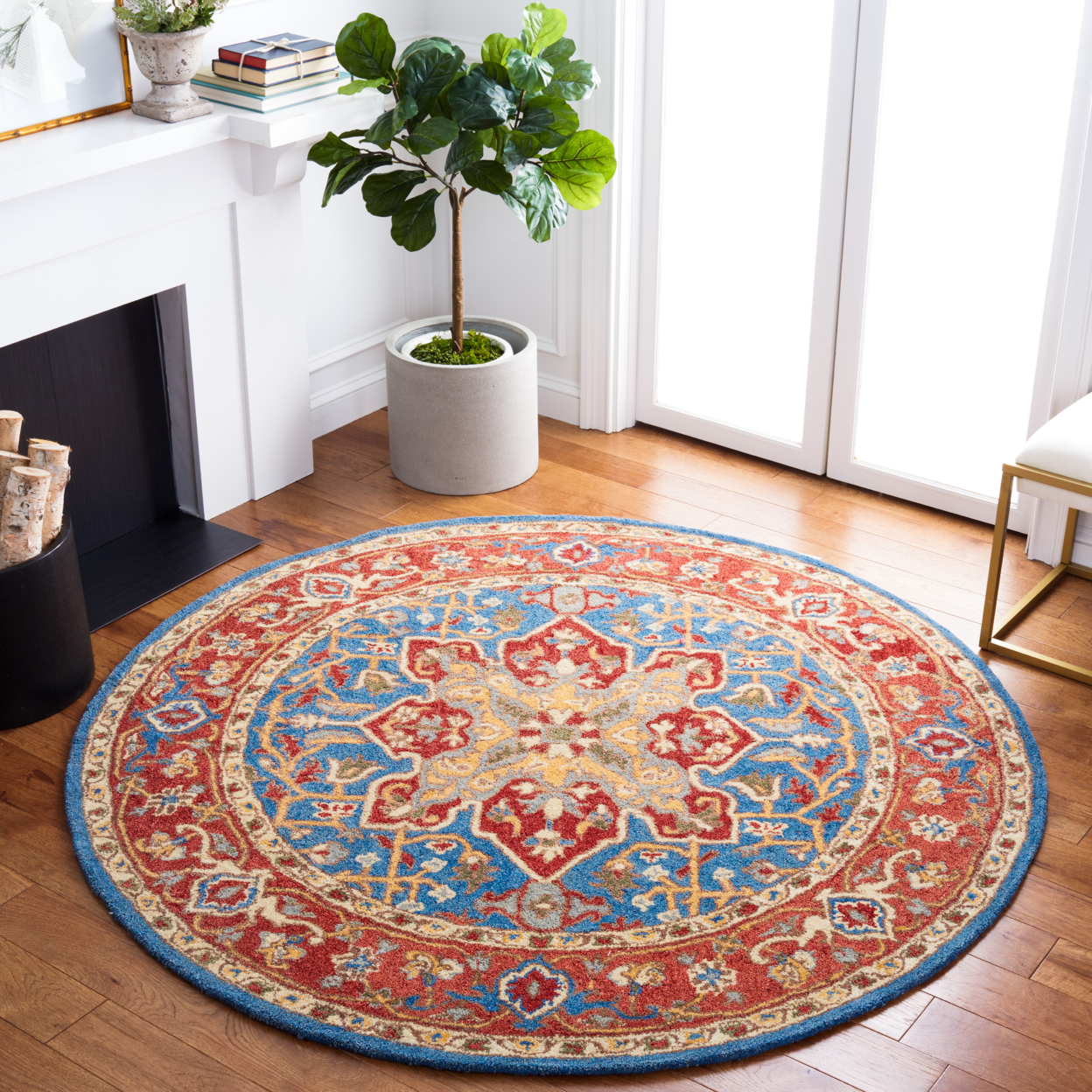 SAFAVIEH Antiquity Collection AT521Q Red / Blue Rug - 2' 3 X 8'