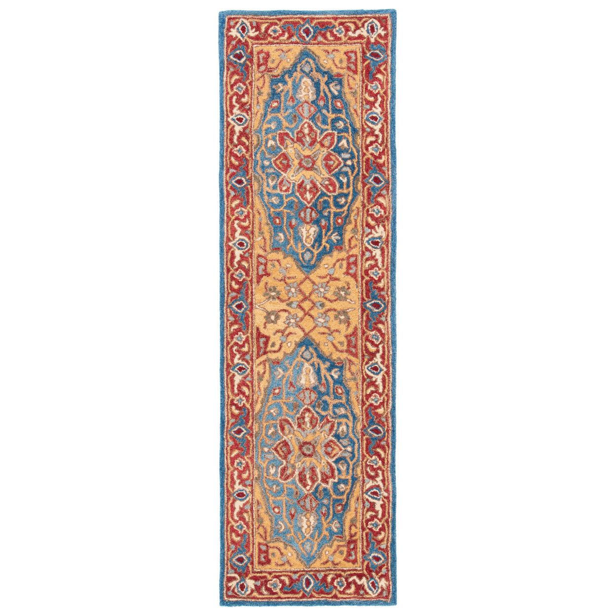 SAFAVIEH Antiquity Collection AT521Q Red / Blue Rug - 2' 3 X 8'