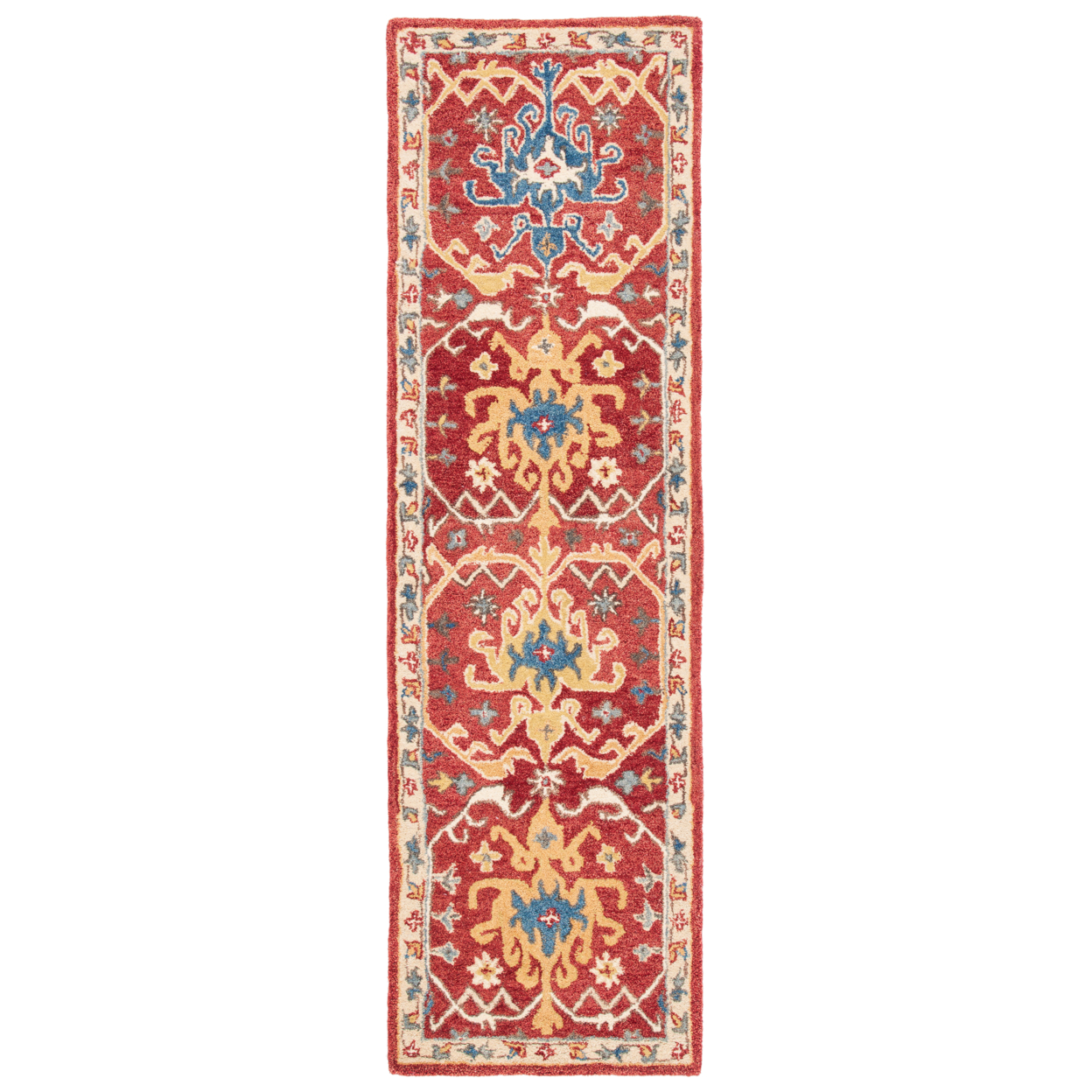 SAFAVIEH Antiquity Collection AT522Q Red / Yellow Rug - 2' 3 X 8'