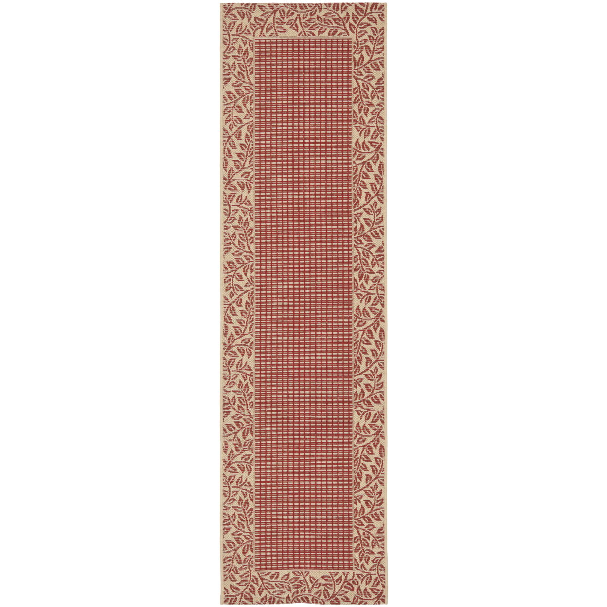 SAFAVIEH Courtyard CY0727-3707 Red / Natural Rug - 2' 3 X 10'