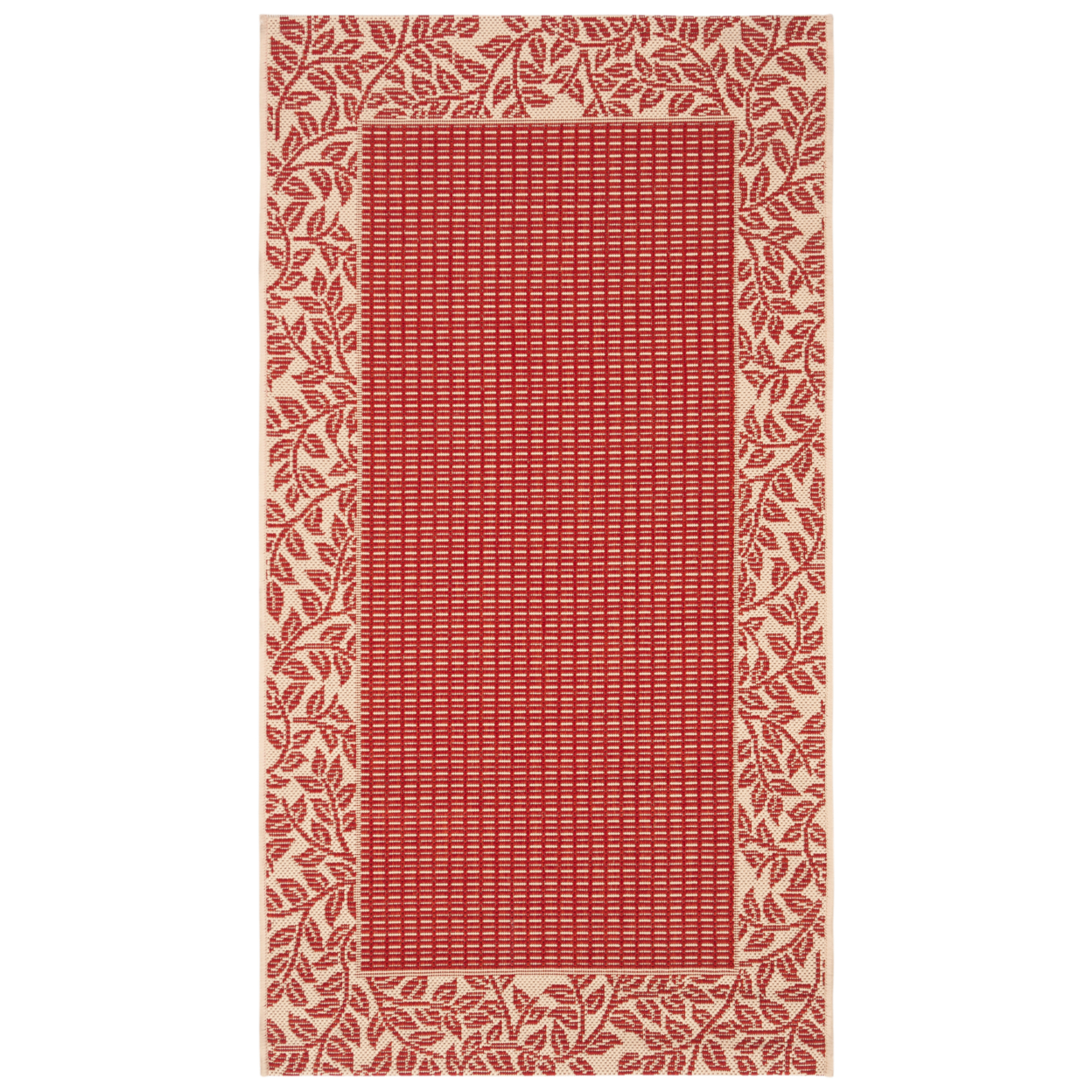 SAFAVIEH Courtyard CY0727-3707 Red / Natural Rug - 4' X 5' 7