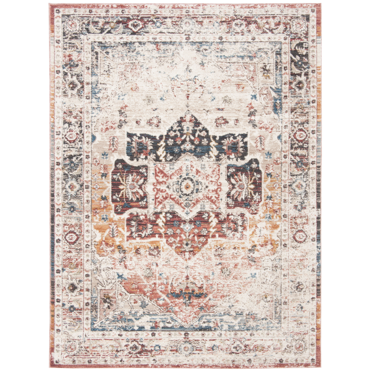 SAFAVIEH Carlyle Collection CYL210A Ivory / Blue Rug - 2' 7 X 5'