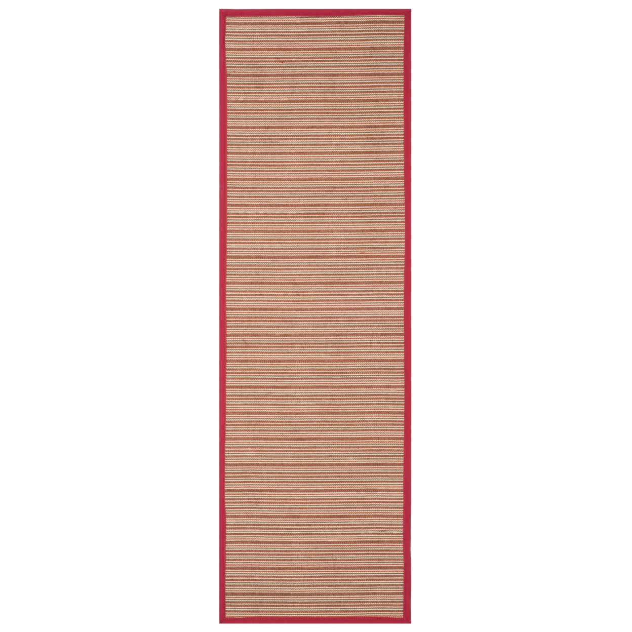 SAFAVIEH Natural Fiber Collection NF132B Brown / Red Rug - 2' 6 X 8'