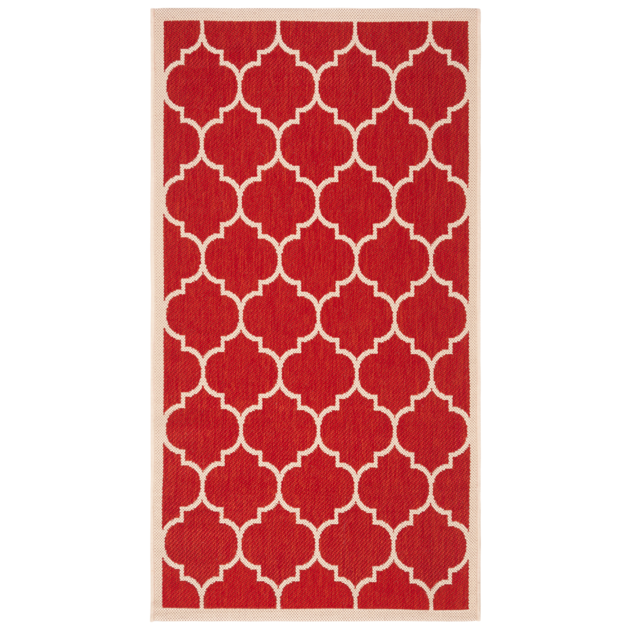SAFAVIEH Outdoor CY6914-248 Courtyard Collection Red / Bone Rug - 2' 7 X 5'