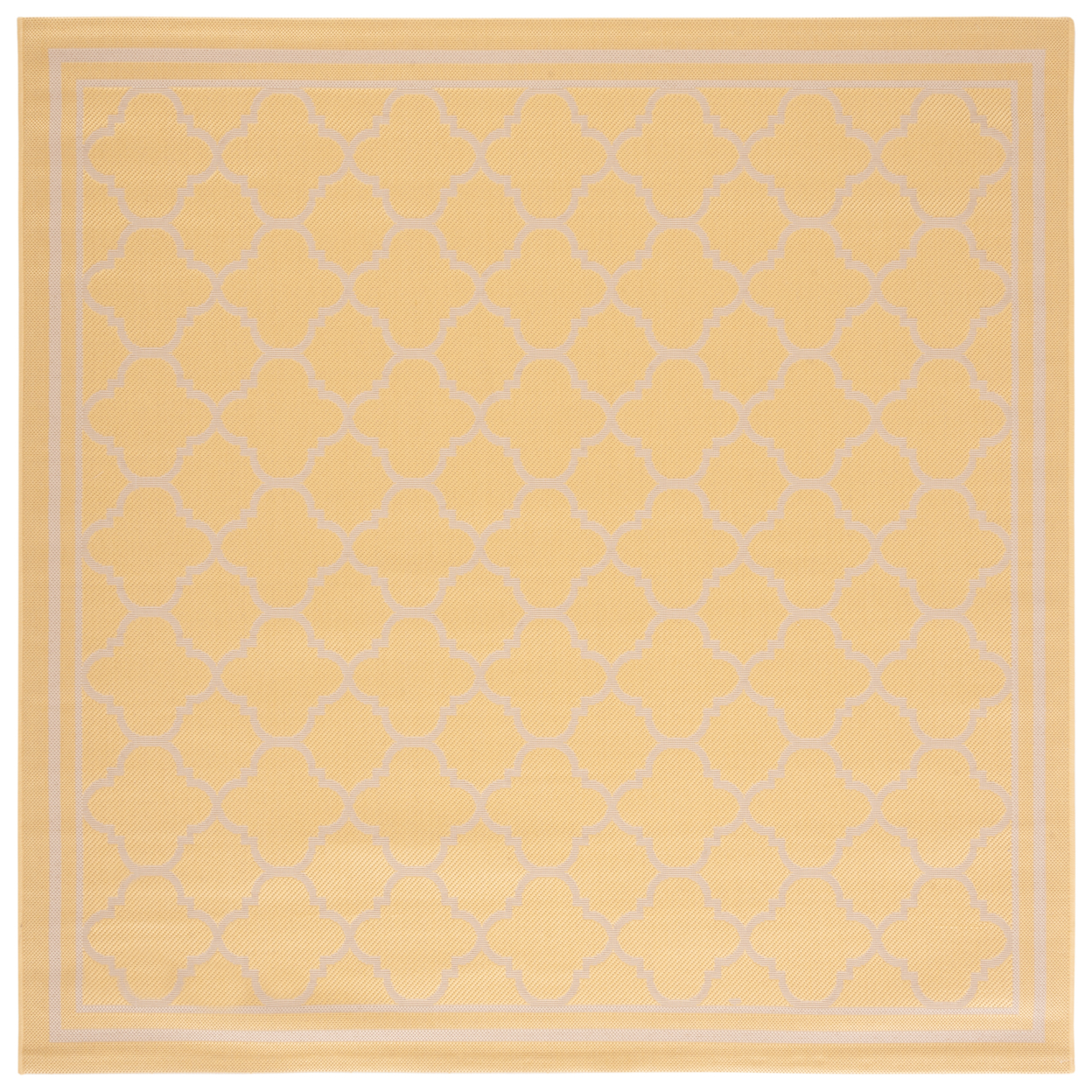 SAFAVIEH Outdoor CY6918-30621 Courtyard Gold / Beige Rug - 6' 7 Square