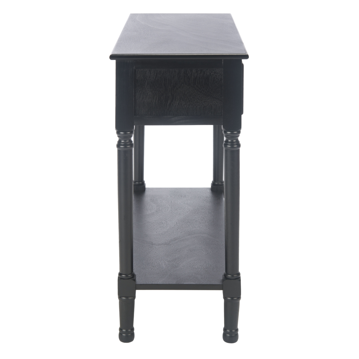 SAFAVIEH Haines 2-Drawer Console Table Black