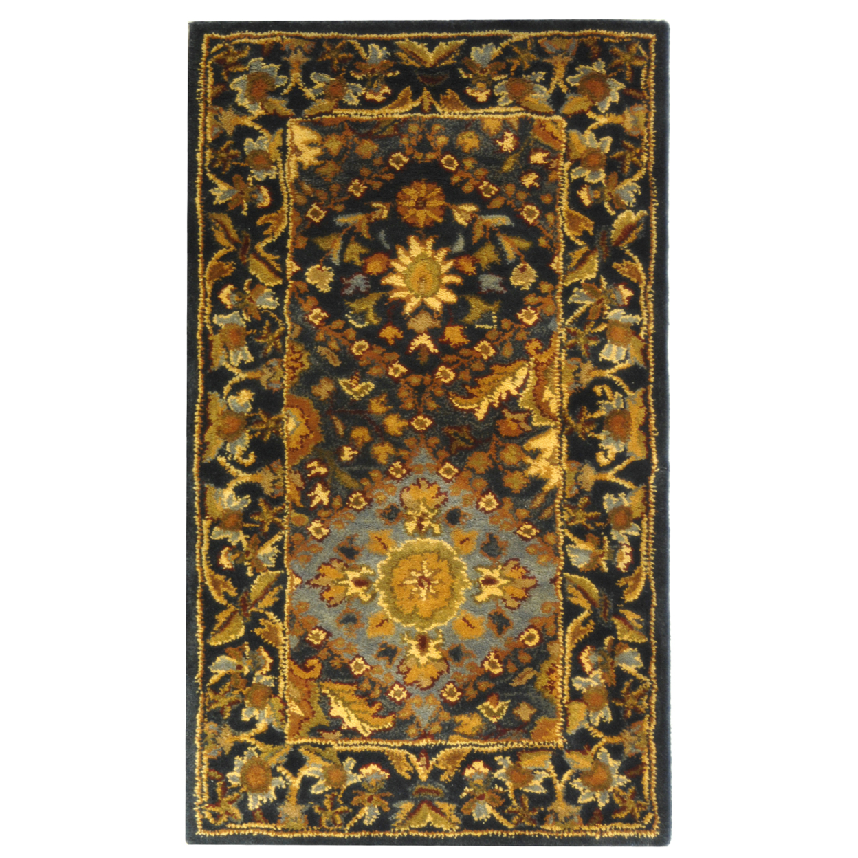 SAFAVIEH Antiquity Collection AT57A Handmade Blue Rug - 2' 3 X 4'