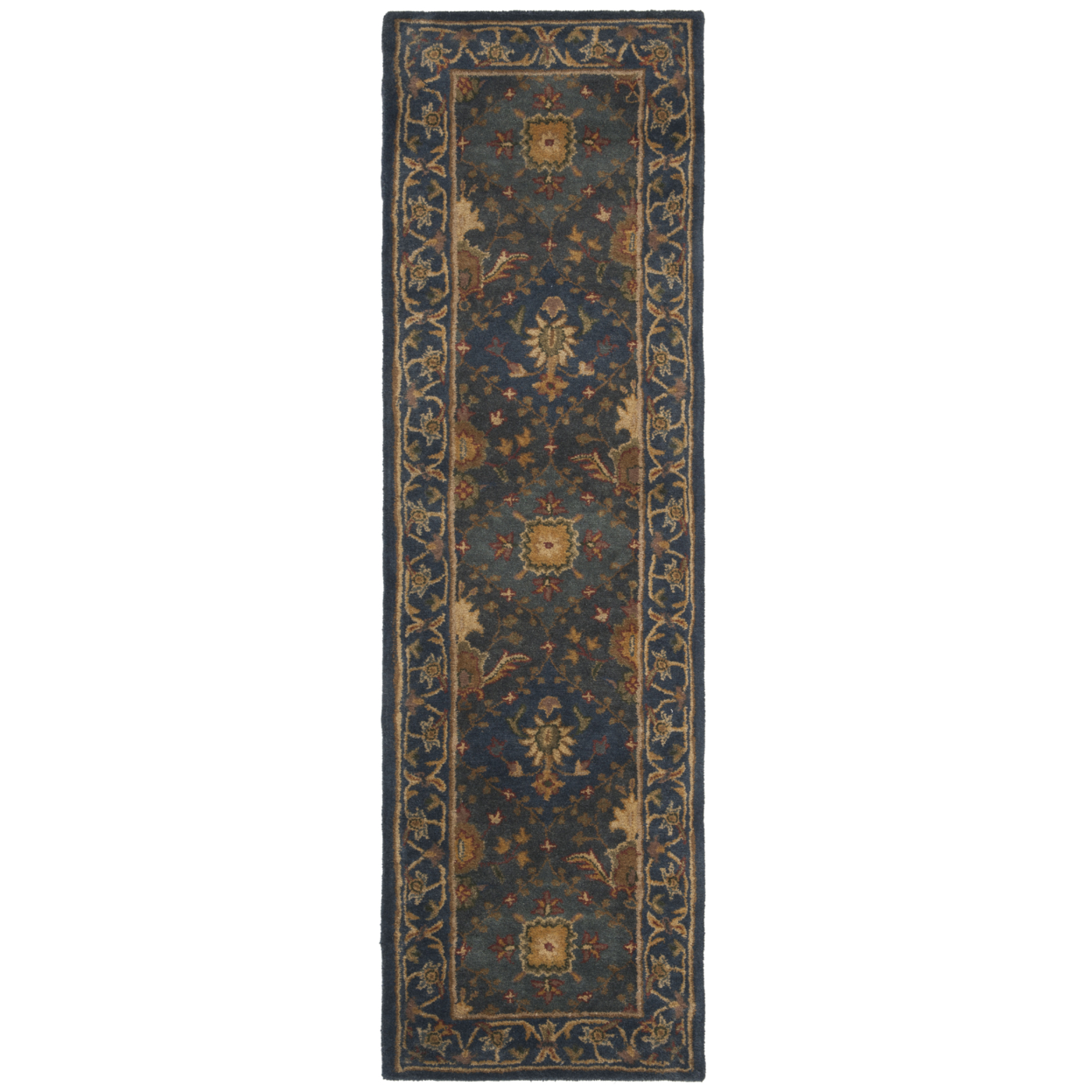 SAFAVIEH Antiquity Collection AT57A Handmade Blue Rug - 2' 3 X 8'