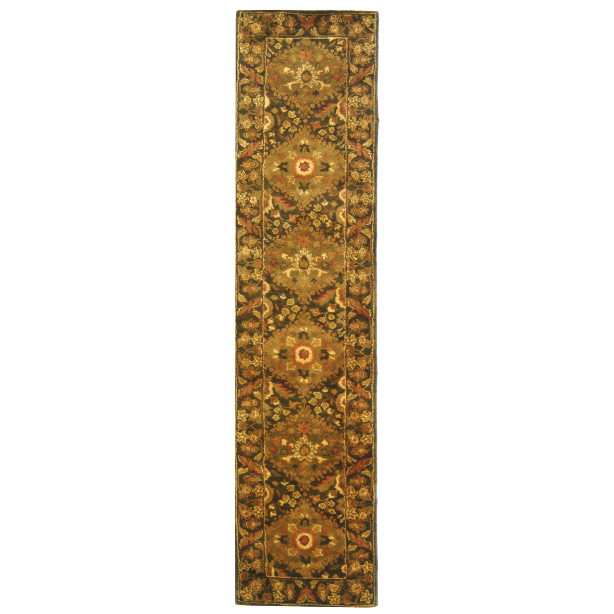 SAFAVIEH Antiquity Collection AT57C Handmade Olive Rug - 2' 3 X 4'