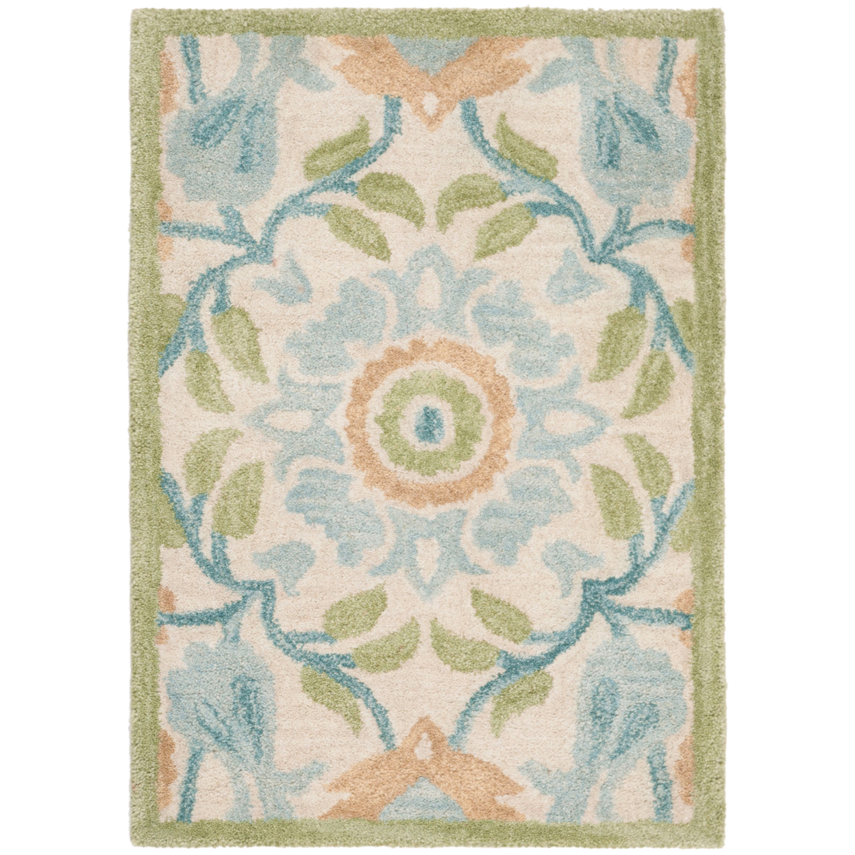 SAFAVIEH AT59A Antiquity Ivory / Green - 5' X 8'