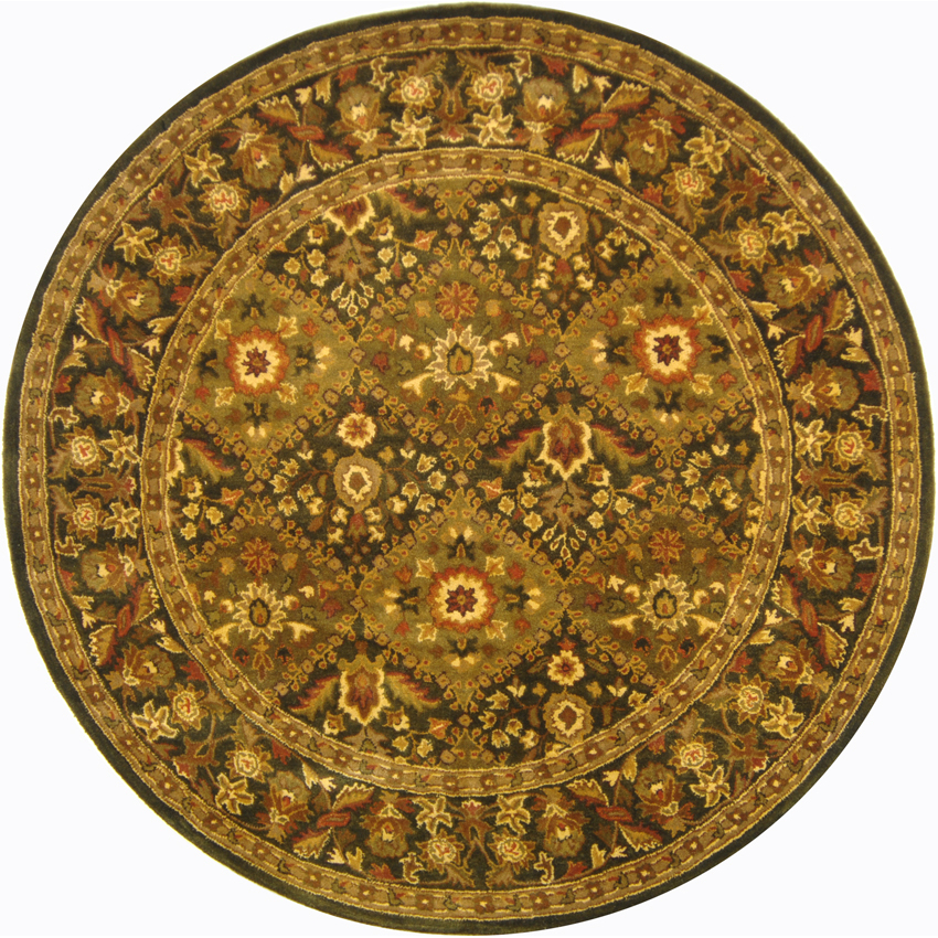 SAFAVIEH Antiquity Collection AT57C Handmade Olive Rug - 5' X 8'