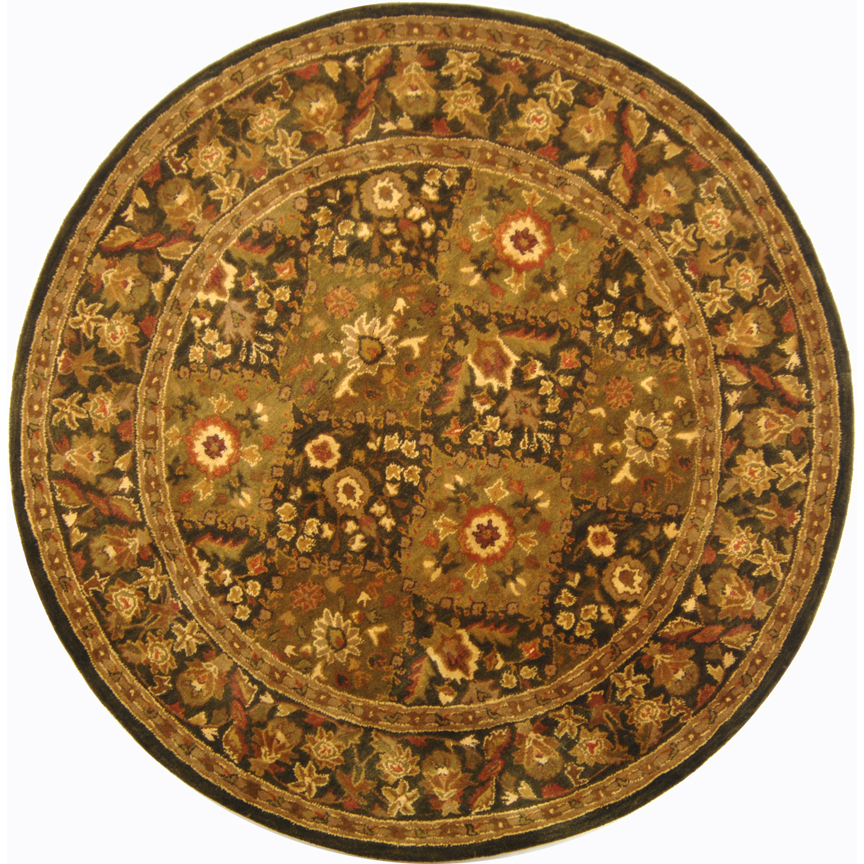 SAFAVIEH Antiquity Collection AT57C Handmade Olive Rug - 6' Round