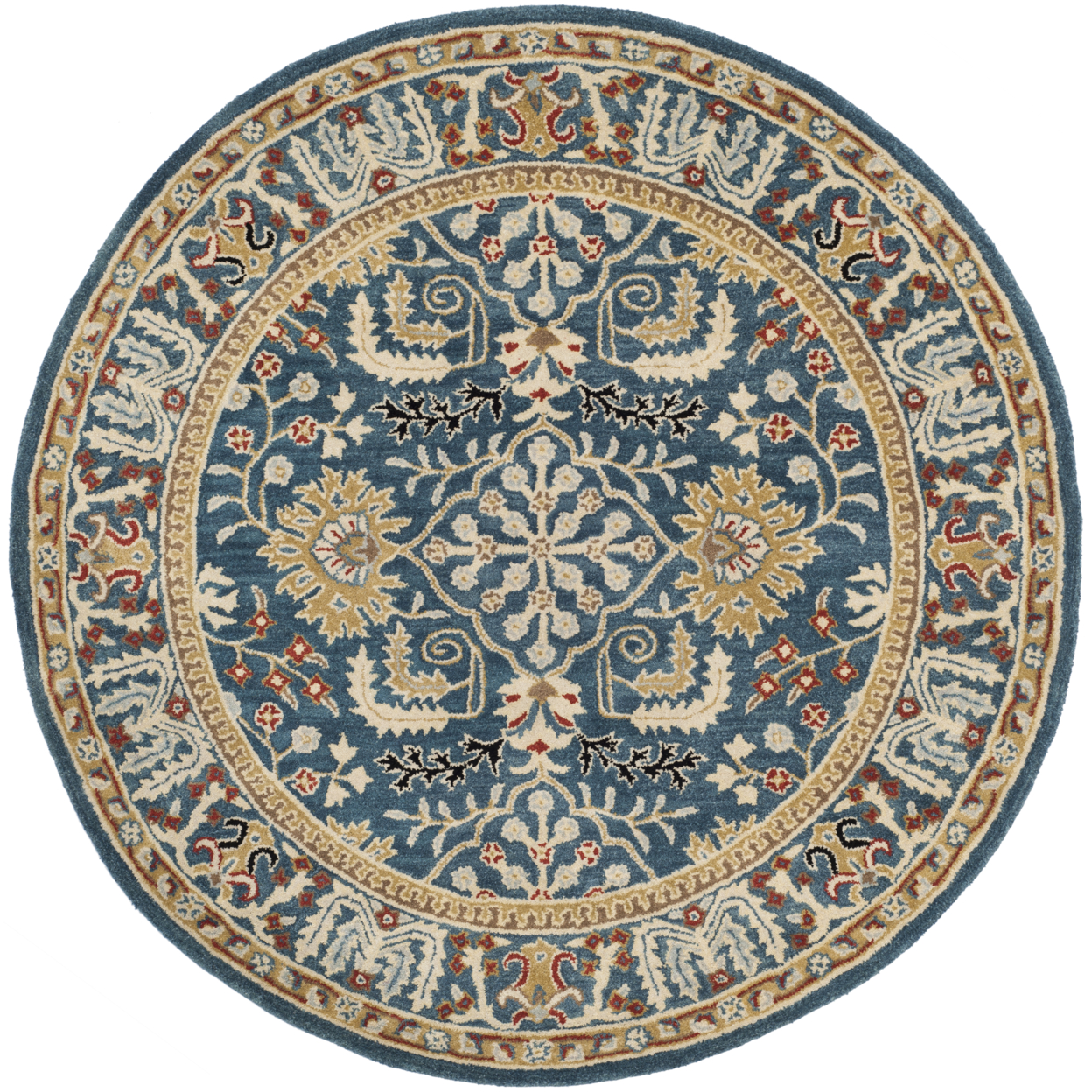 SAFAVIEH AT64B Antiquity Dark Blue / Multi - 8' Round