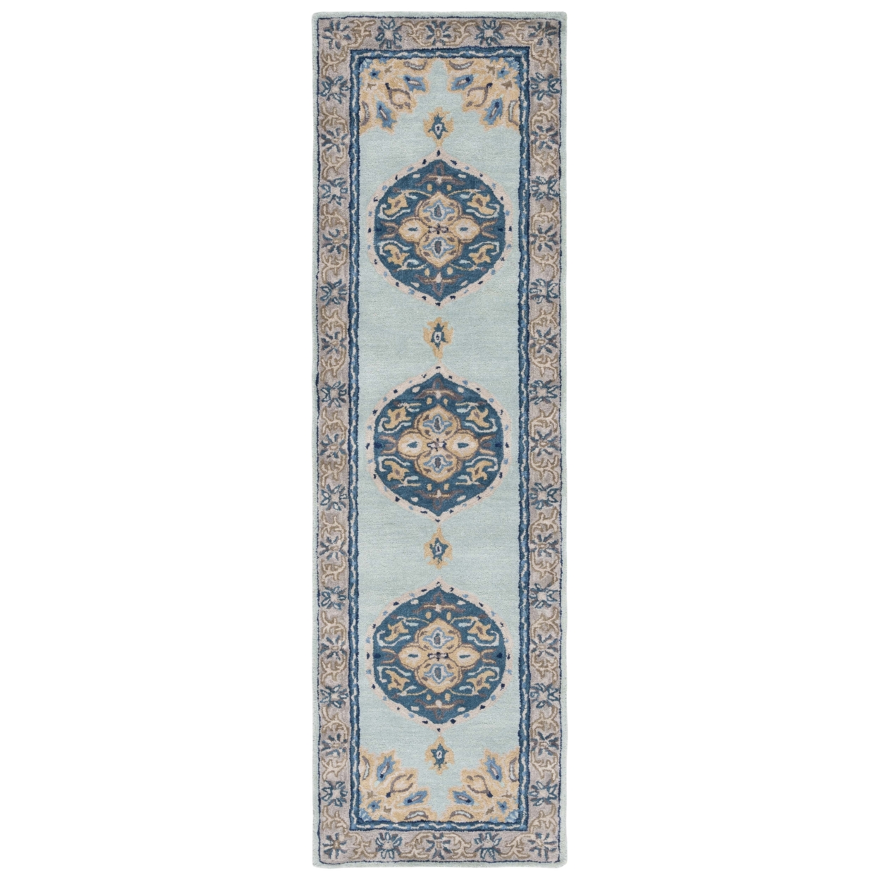 SAFAVIEH AT66K Antiquity Turquoise / Silver - 3' X 5'