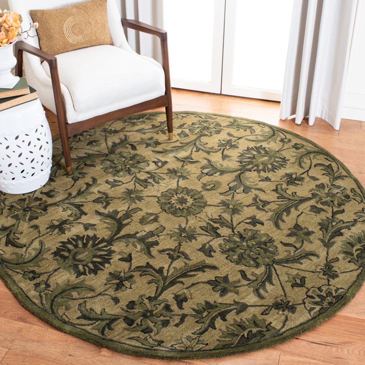 SAFAVIEH Antiquity AT824A Handmade Olive / Green Rug - 3' X 5'