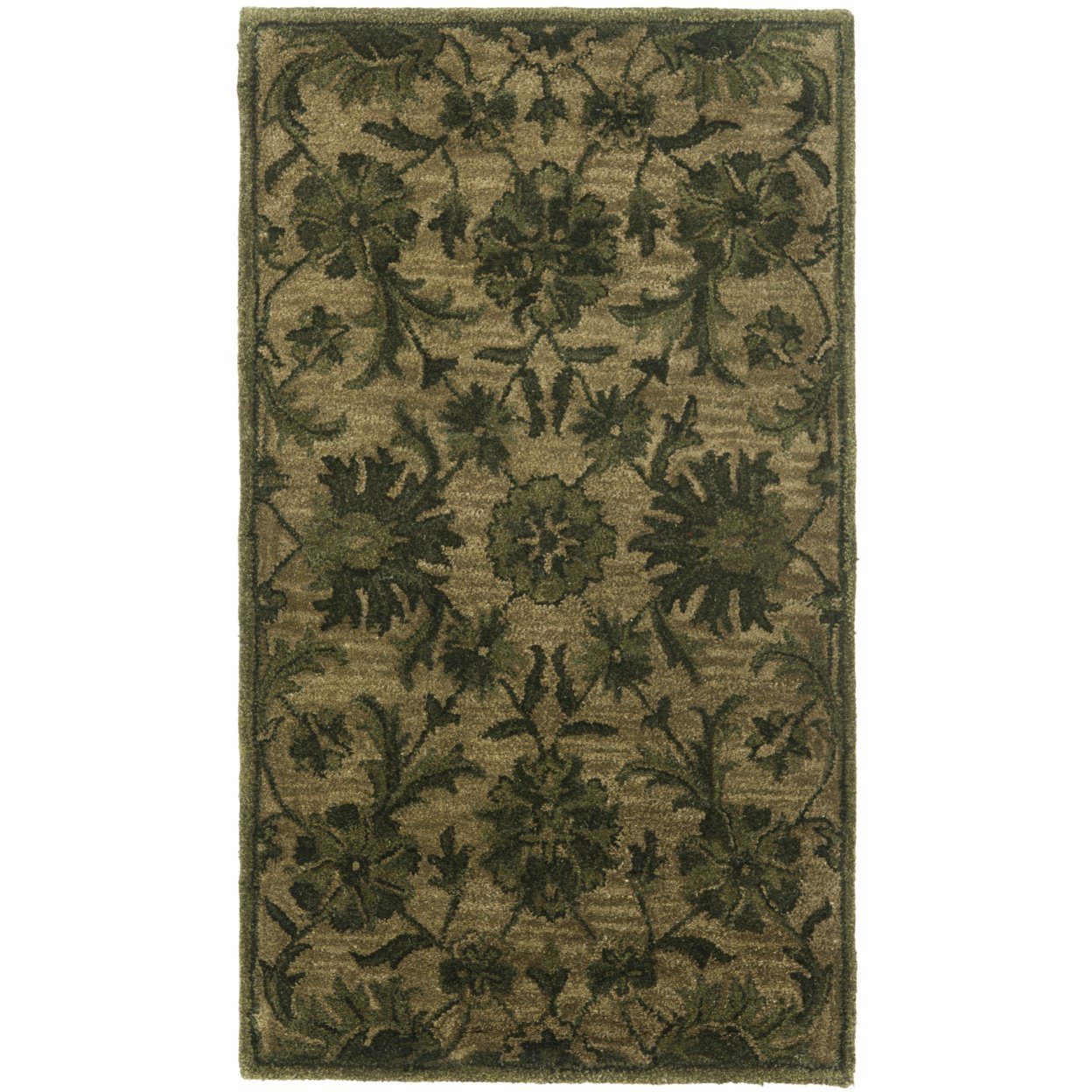 SAFAVIEH Antiquity AT824A Handmade Olive / Green Rug - 2' 3 X 4'